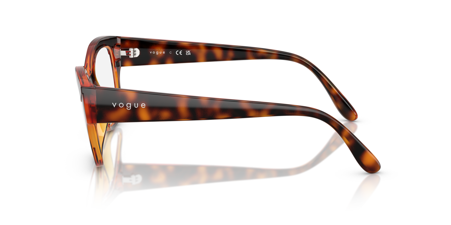 VO5635U Dark Havana PlasticEyeglass Frames for Glasses Direct, Side View