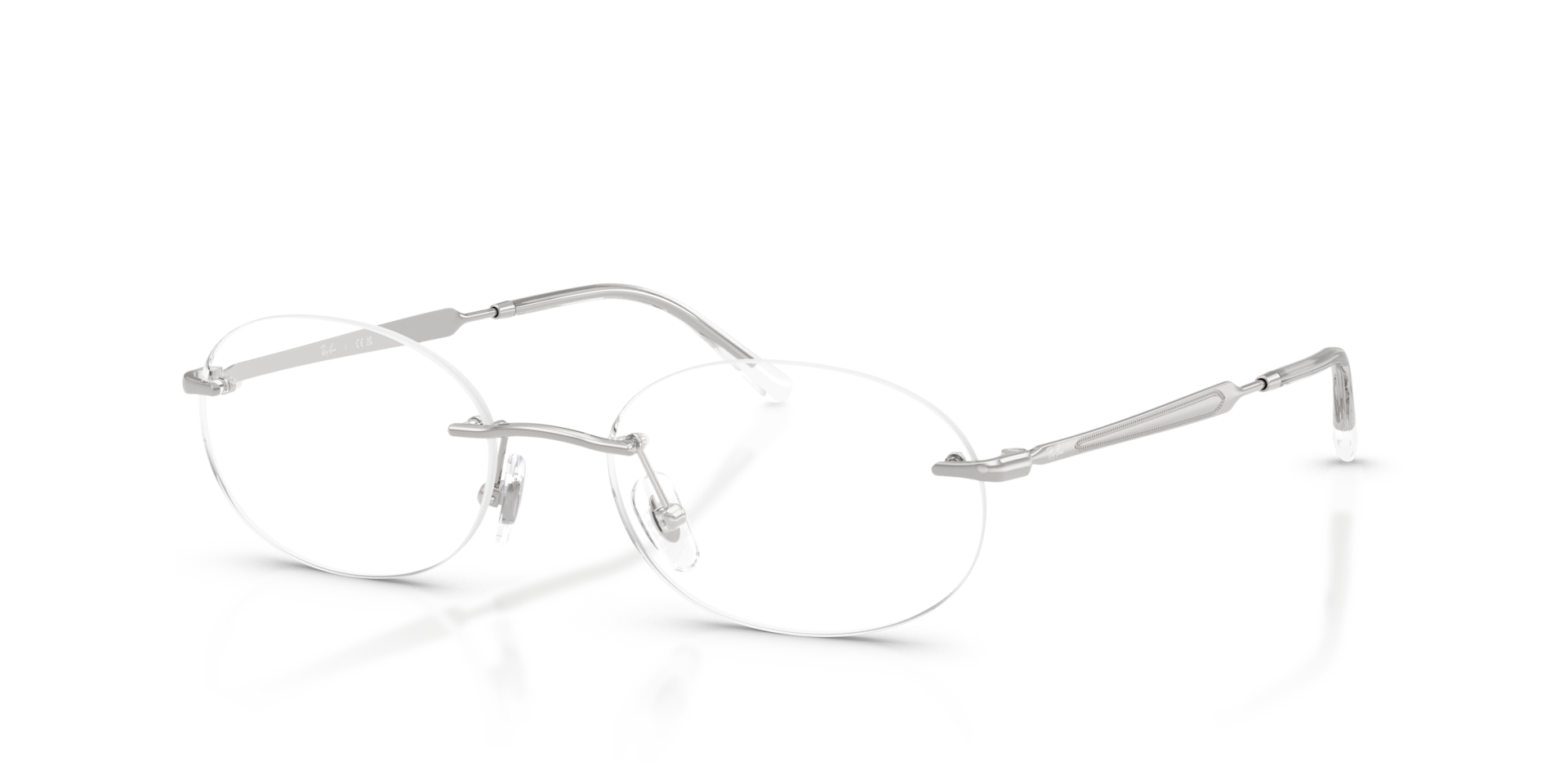 RB3767V Optics Silver MetalEyeglass Frames for Glasses Direct, Angle View