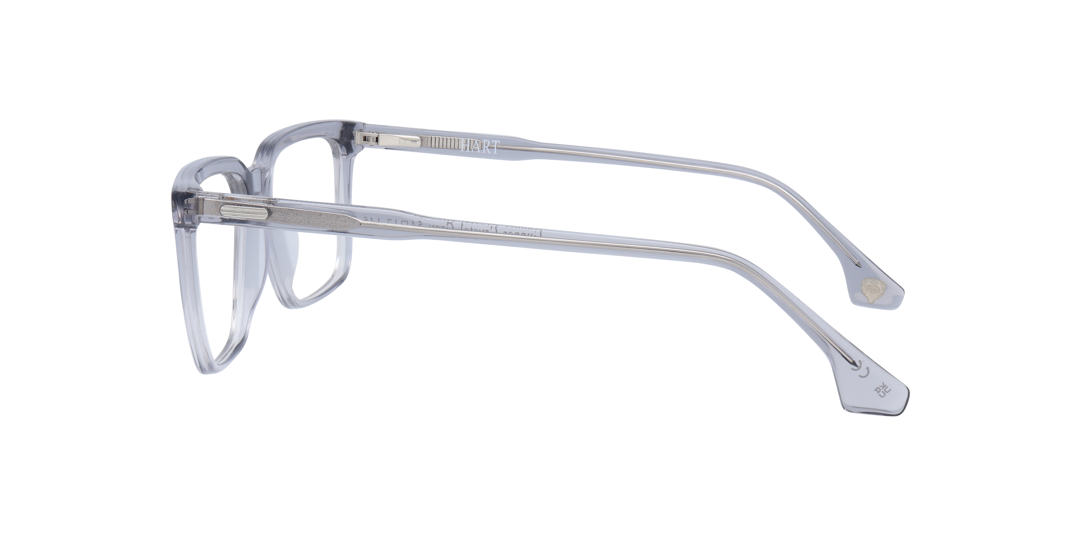 Gunner Crystal Grey AcetateEyeglass Frames for Glasses Direct, Side View