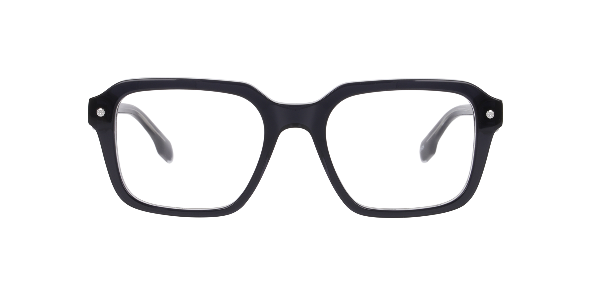 Neo Bilayer Black & Crystal Grey AcetateEyeglass Frames for Glasses Direct, Front View
