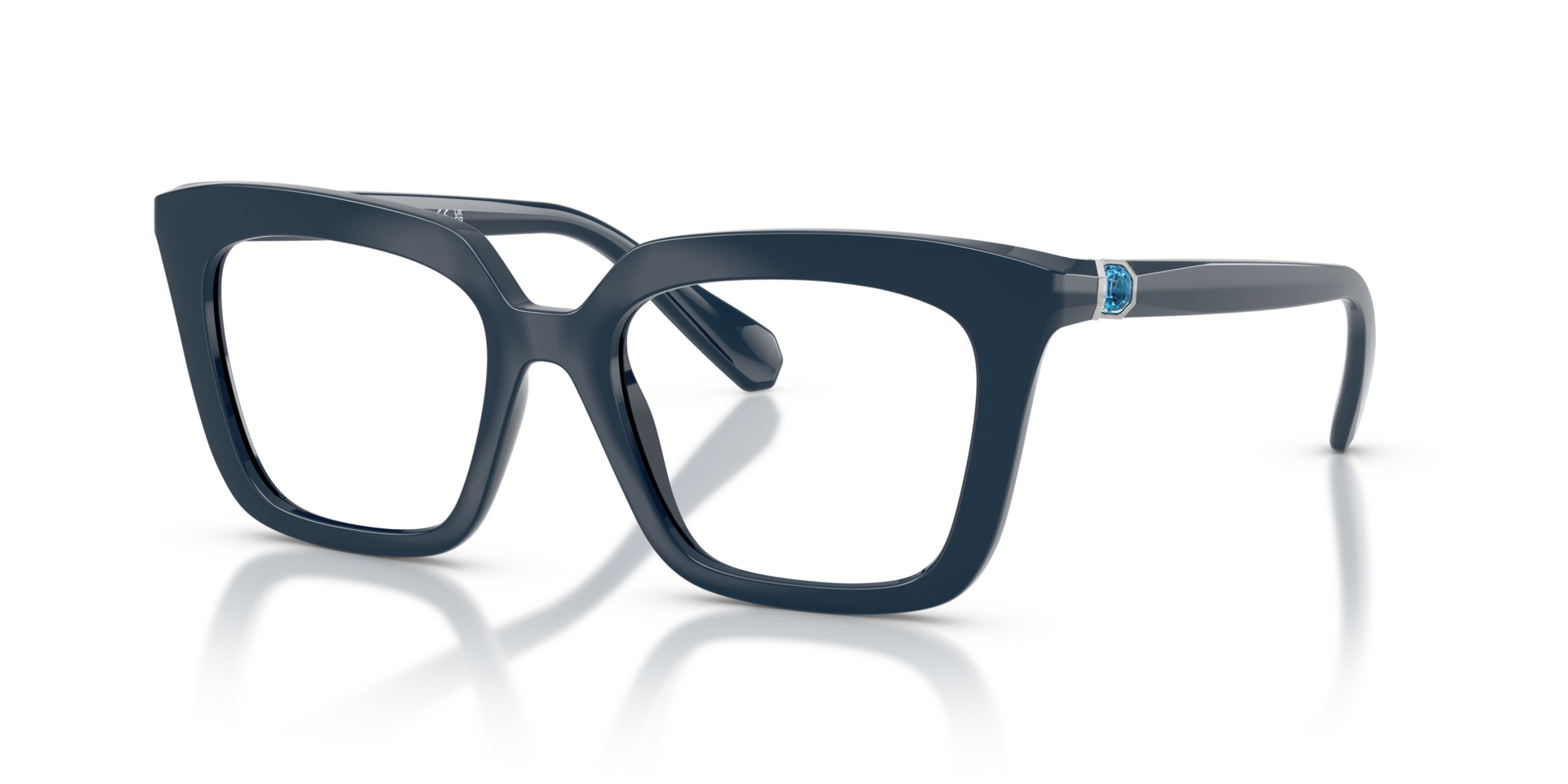 SK2043 Blue PlasticEyeglass Frames for Glasses Direct, Angle View