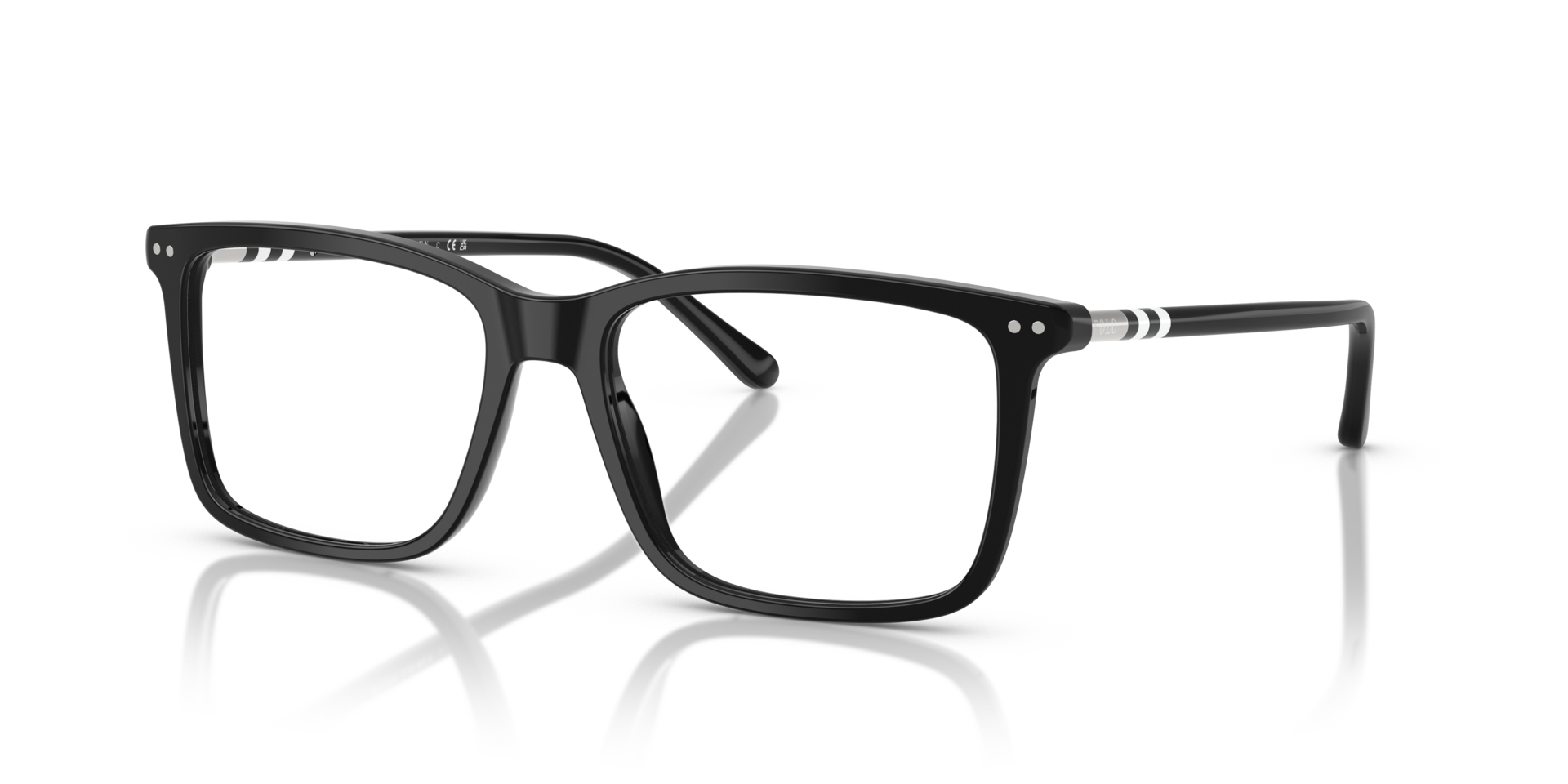 PH2287 Shiny Black AcetateEyeglass Frames for Glasses Direct, Angle View