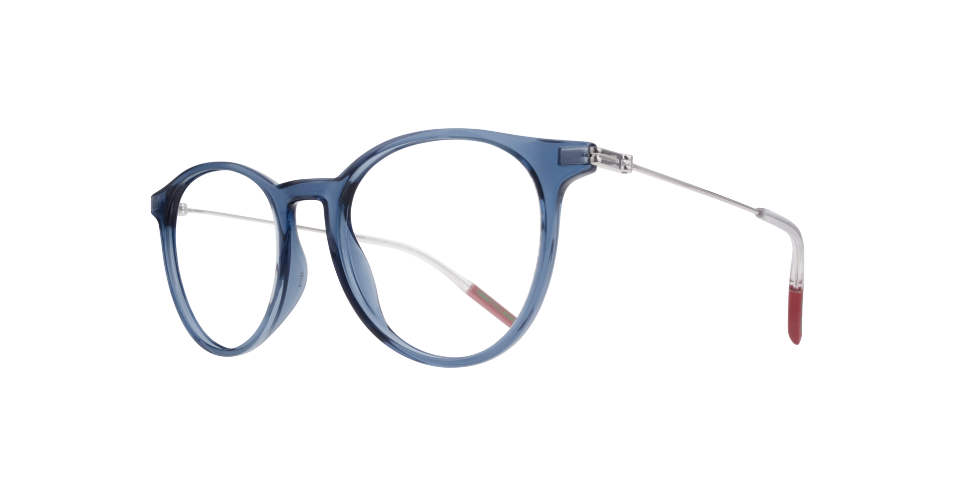 TJ 0078 Blue Silver PlasticEyeglass Frames for Glasses Direct, Angle View