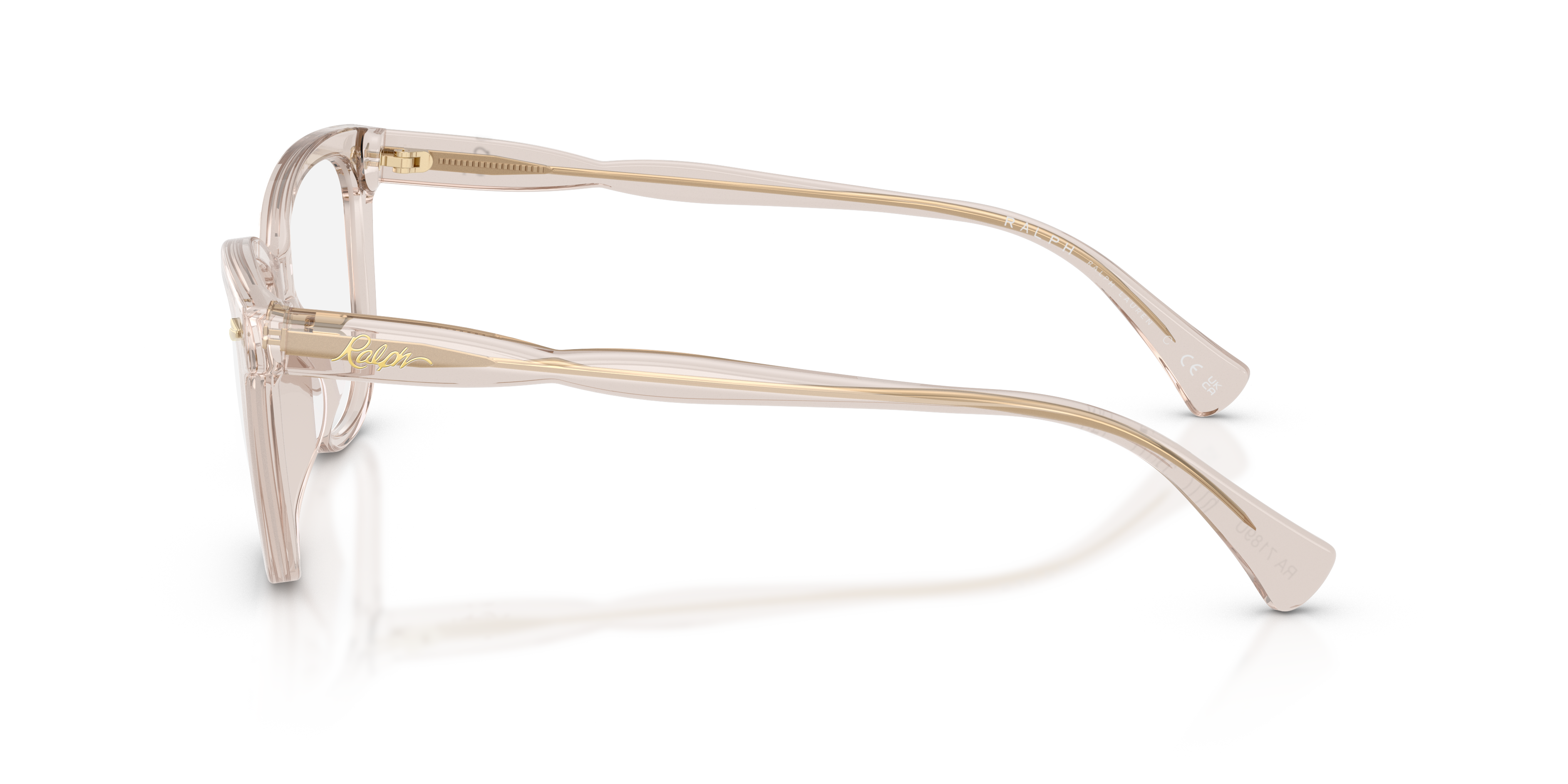 RA7189U Beige Transparent AcetateEyeglass Frames for Glasses Direct, Side View