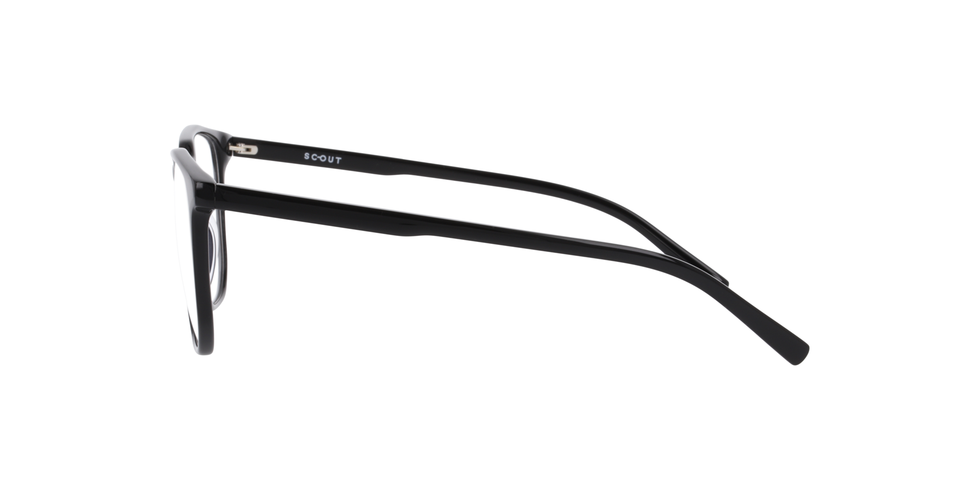 Milton Black AcetateEyeglass Frames for Glasses Direct, Side View