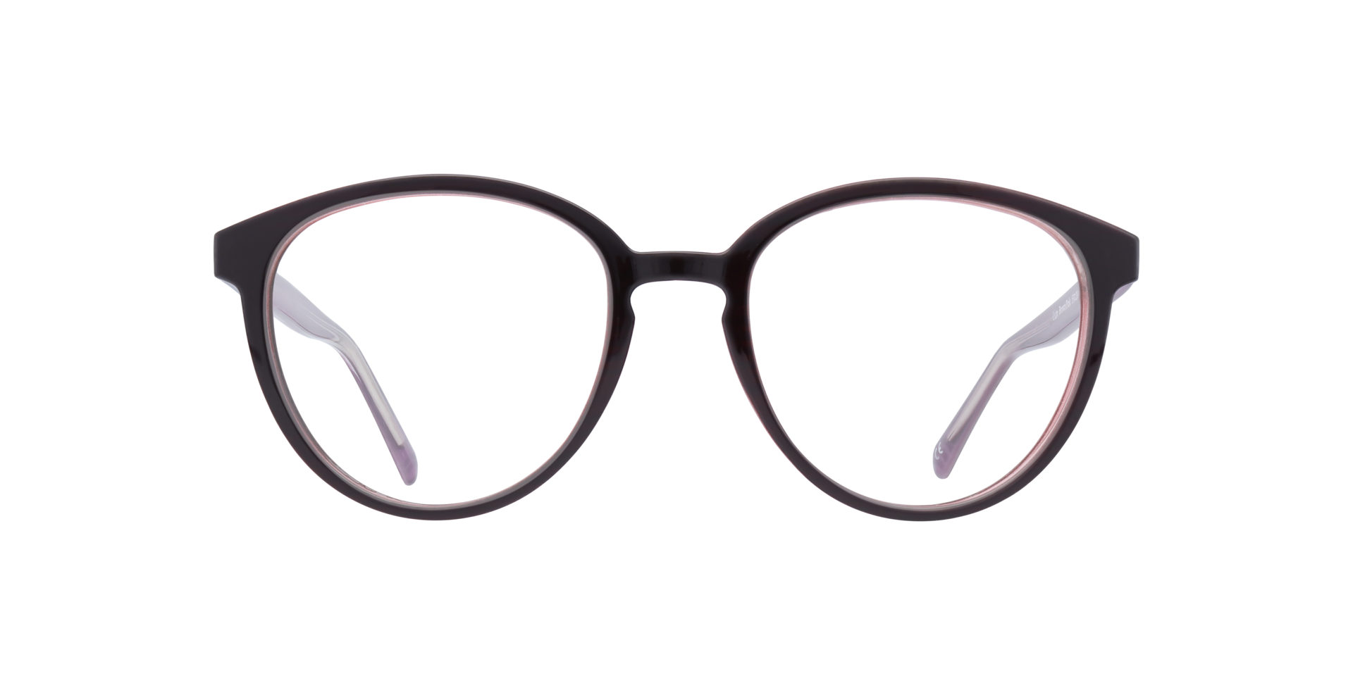 Claire Brown & Pink PlasticEyeglass Frames for Glasses Direct, Front View