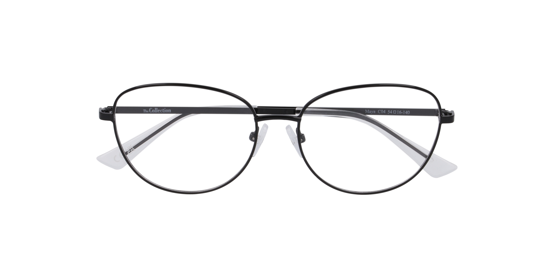 Maya Black MetalEyeglass Frames for Glasses Direct, Closed View