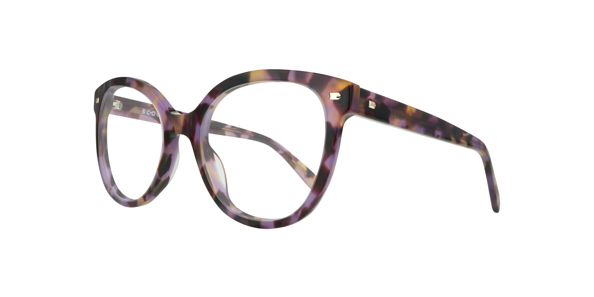 Jade Havana Purple AcetateEyeglass Frames for Glasses Direct, Angle View