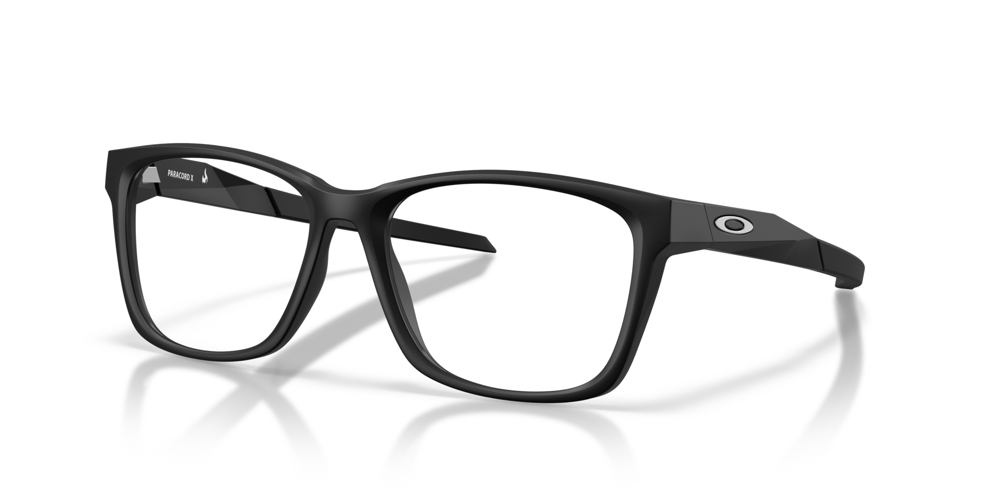 Paracord X Satin Black PlasticEyeglass Frames for Glasses Direct, Angle View