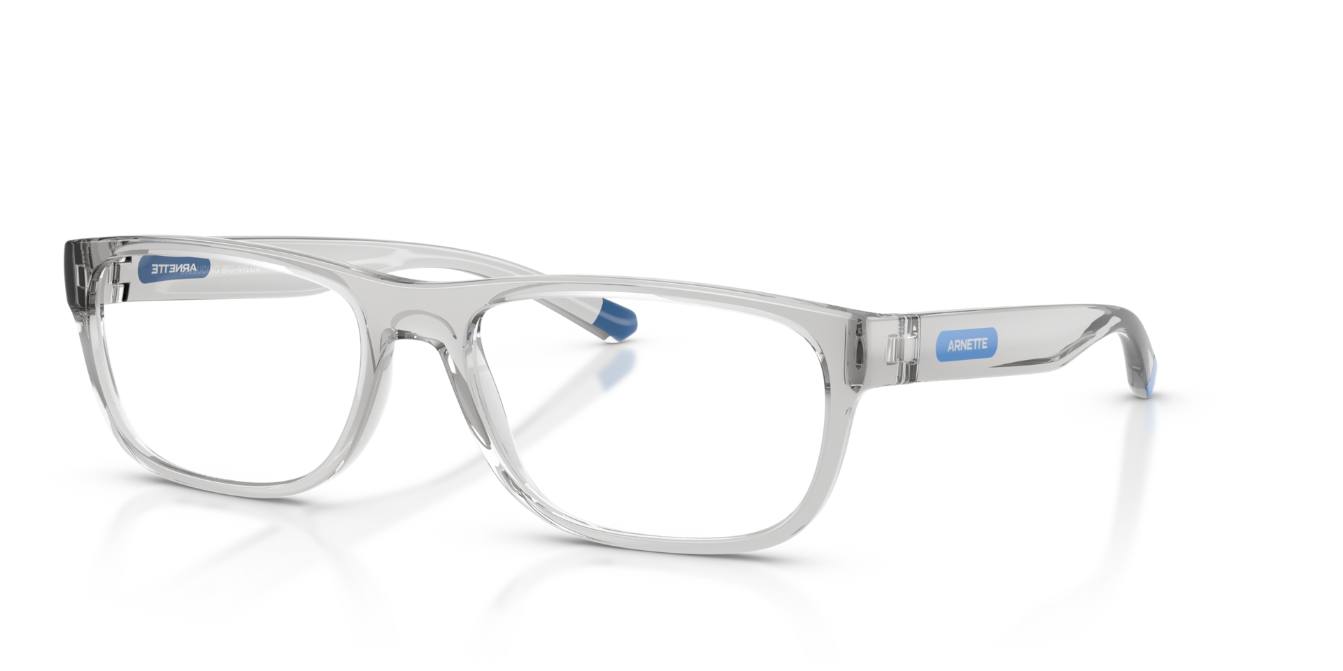 AN7289U Transparent Light Grey PlasticEyeglass Frames for Glasses Direct, Angle View
