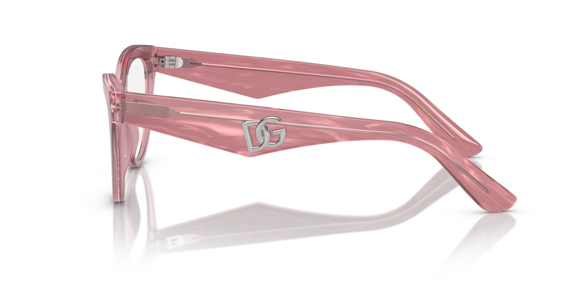 DG3372 Fleur Pink AcetateEyeglass Frames for Glasses Direct, Side View