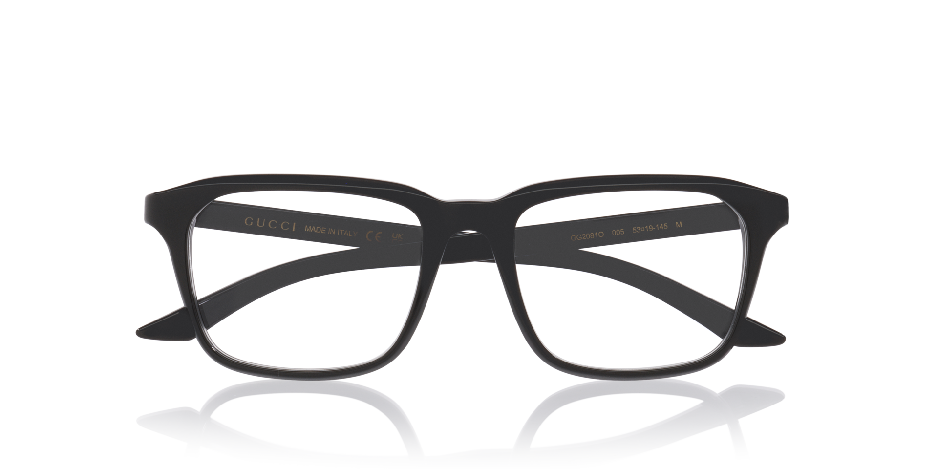Gg2081O Black AcetateEyeglass Frames for Glasses Direct, Closed View