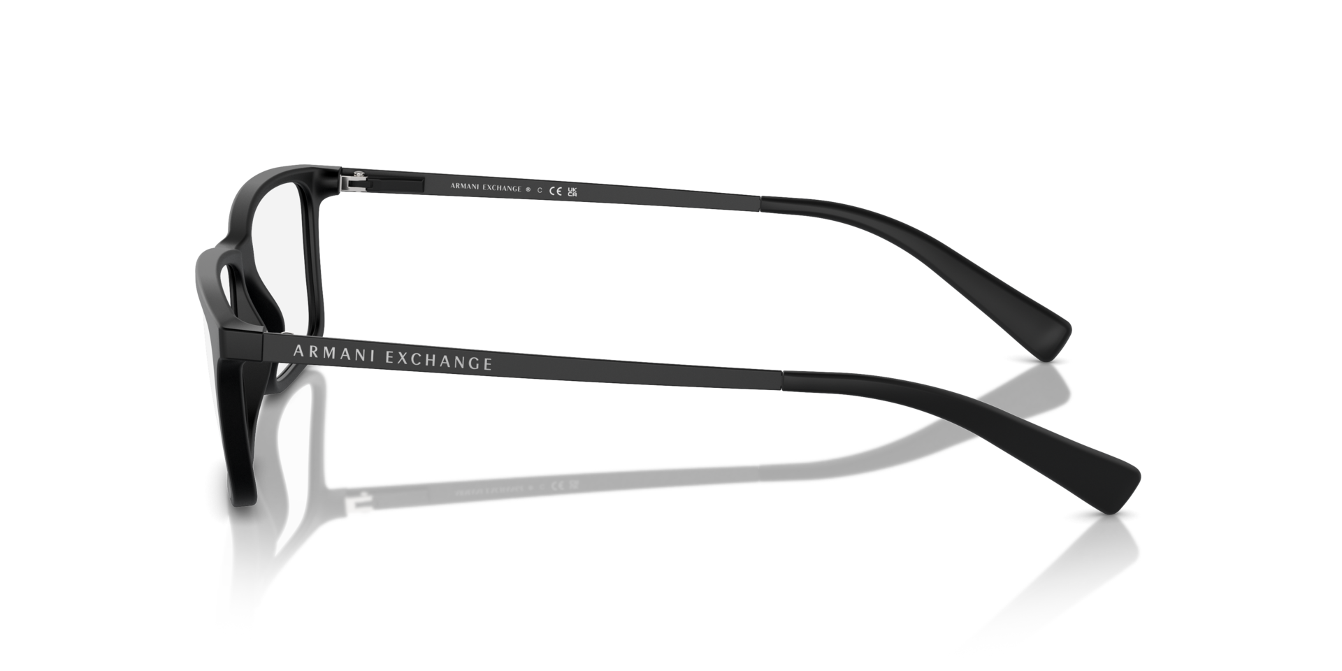 AX3027 Matte Black PlasticEyeglass Frames for Glasses Direct, Side View