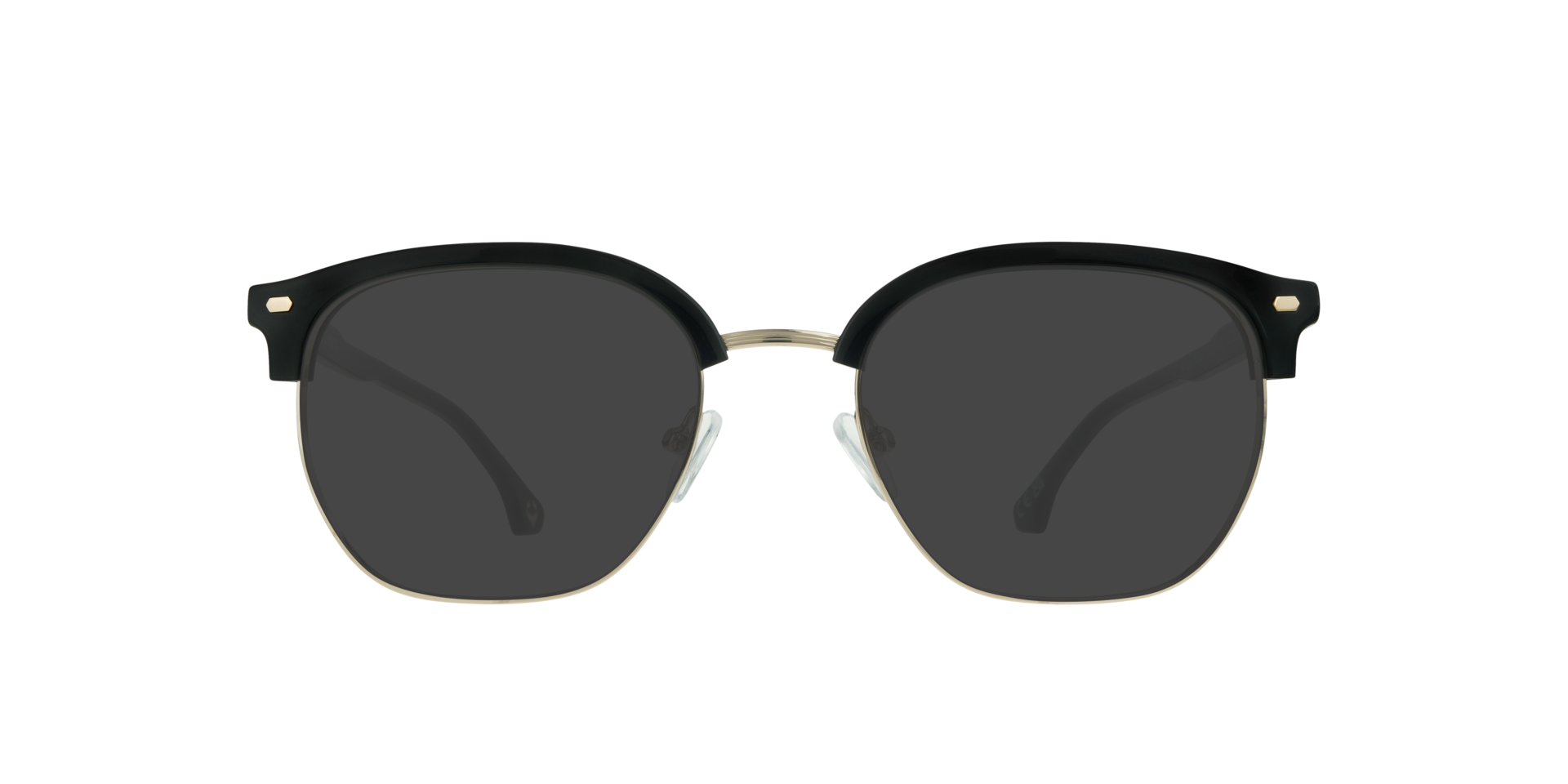 Keegan Black & Shiny Gold MetalEyeglass Frames for Glasses Direct, with Tinted Lenses