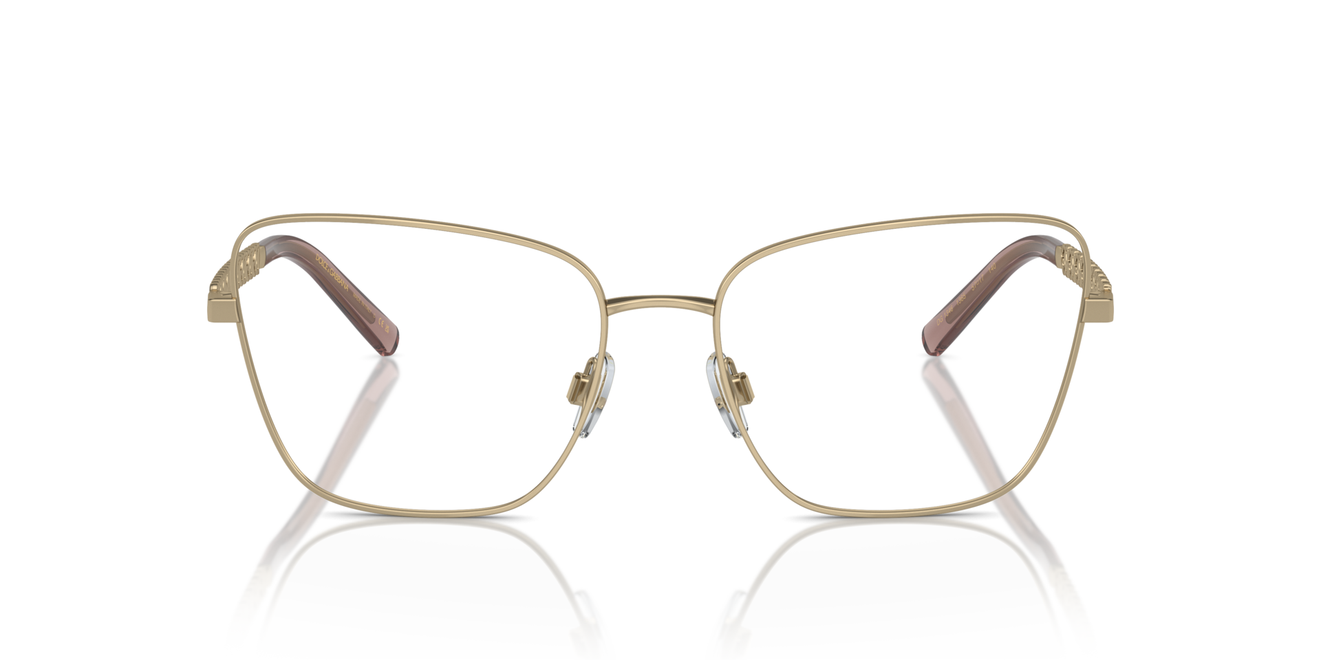 DG1346 Light Gold MetalEyeglass Frames for Glasses Direct, Front View