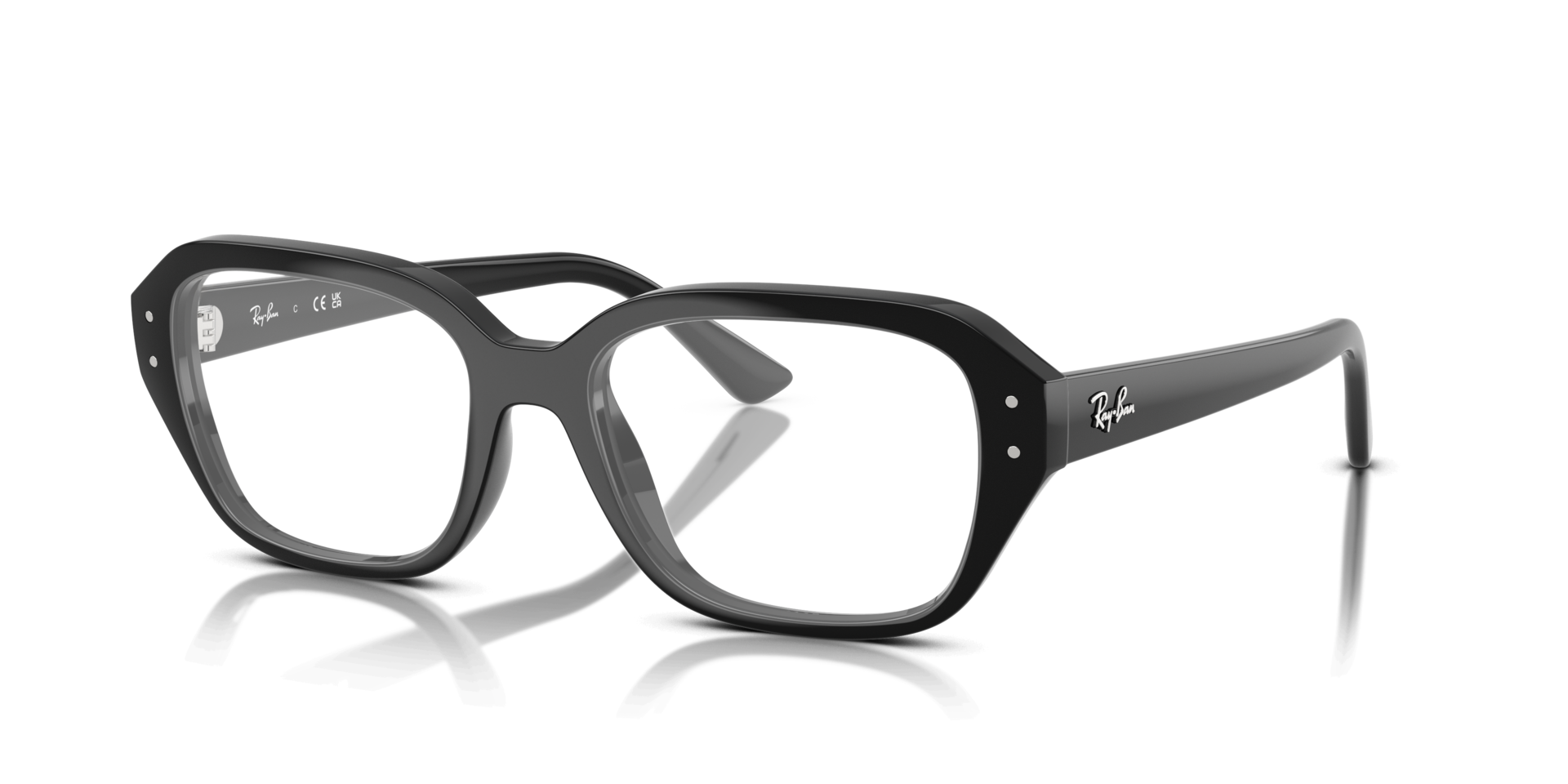 Shea Optics Bio-Based Black PlasticEyeglass Frames for Glasses Direct, Angle View