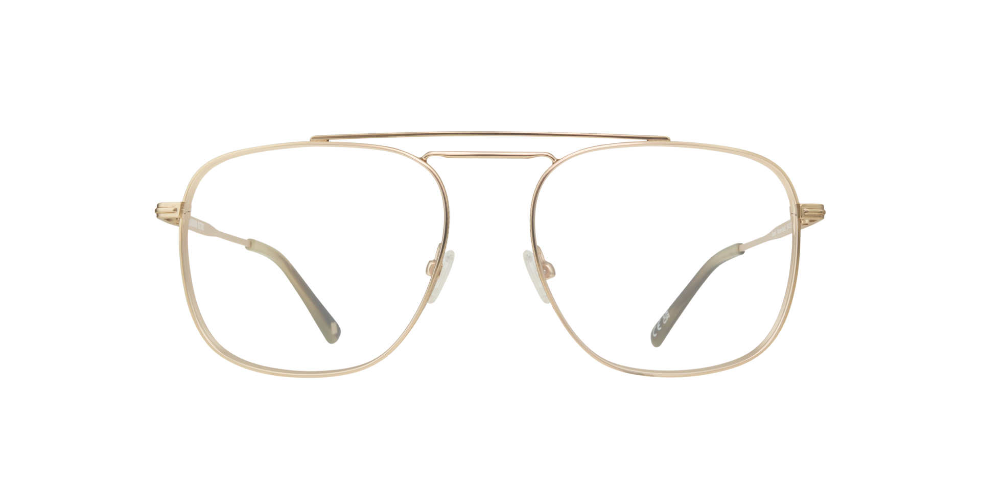 Jacob Matte Gold MetalSunglass Frames for Glasses Direct, Front View