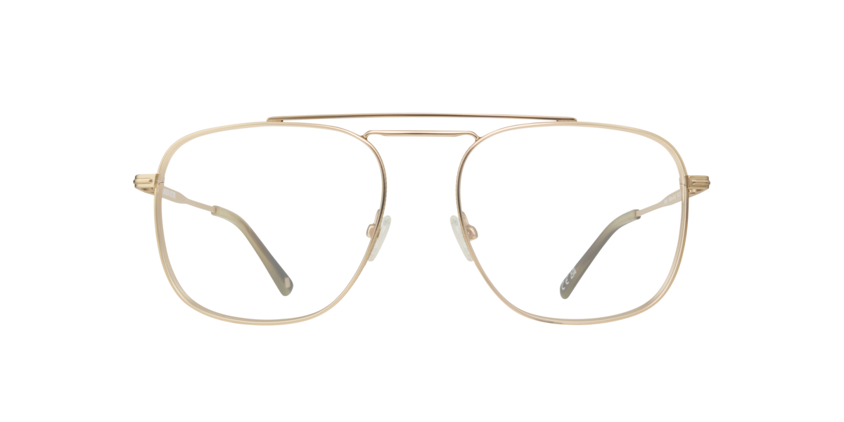 Matte Gold square Metal eyeglasses Online - Full Rim - Jacob