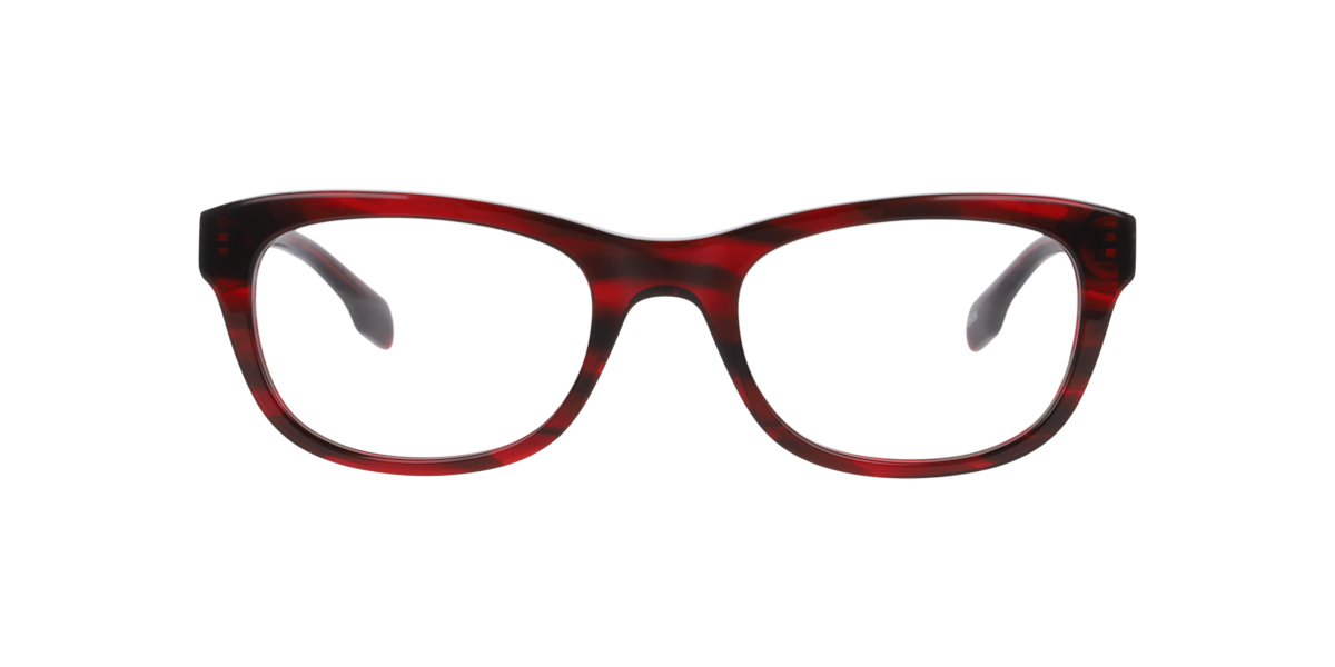 Scout Men's Horn Red Rectangle Acetate Eyeglasses Online - Full Rim - Nathanael