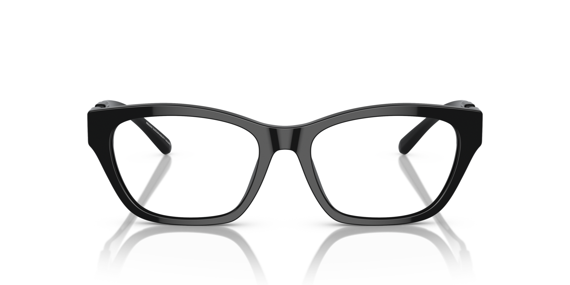 EA3223U Shiny Black AcetateEyeglass Frames for Glasses Direct, Front View