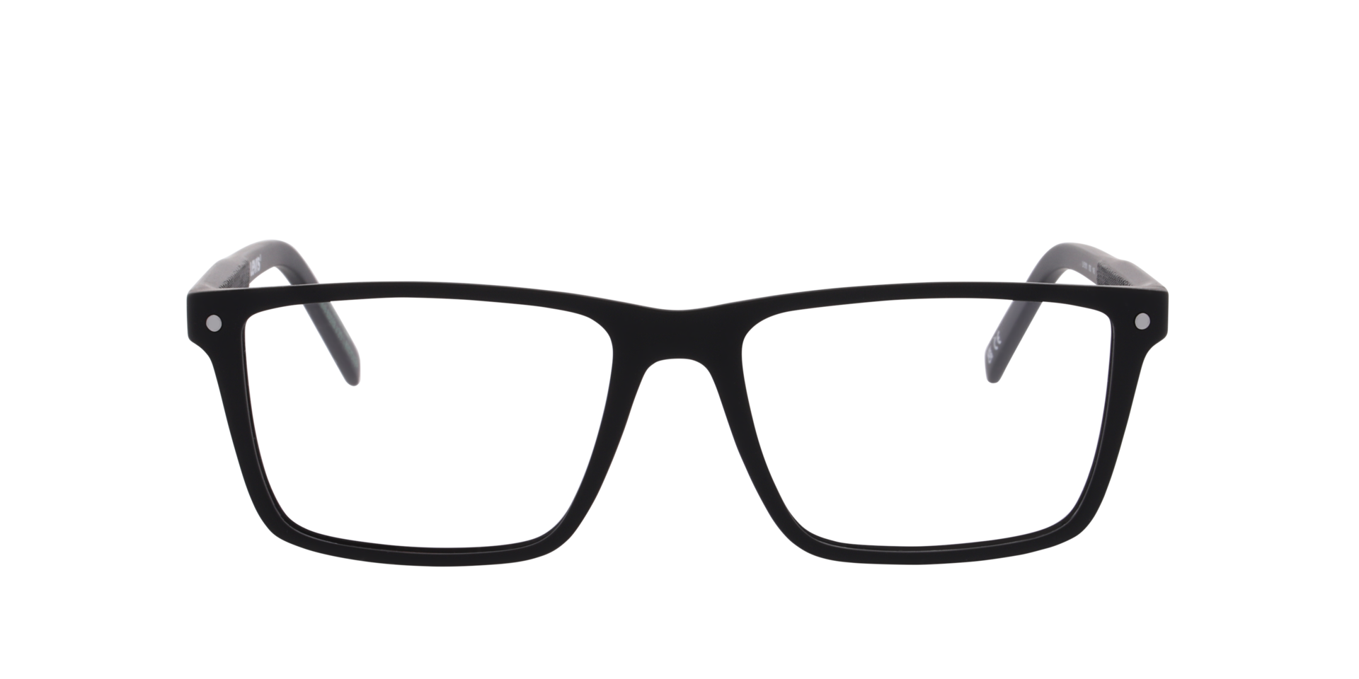 LV 5101 Black Matte PlasticEyeglass Frames for Glasses Direct, Front View