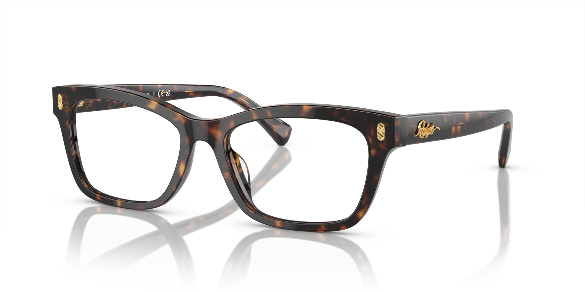 RA7154U Shiny Dark Havana AcetateEyeglass Frames for Glasses Direct, Angle View