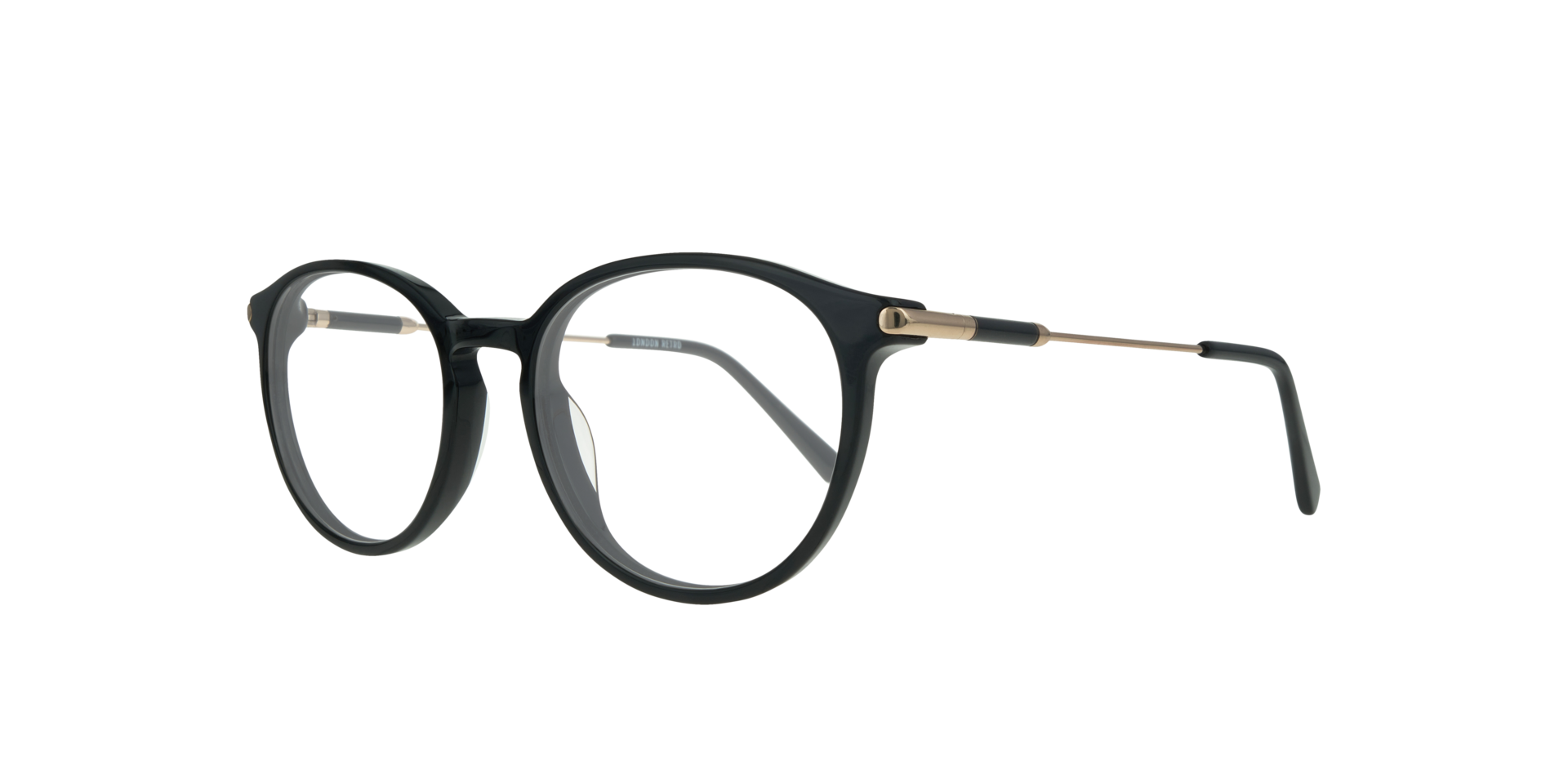 Kitty Black AcetateEyeglass Frames for Glasses Direct, Angle View