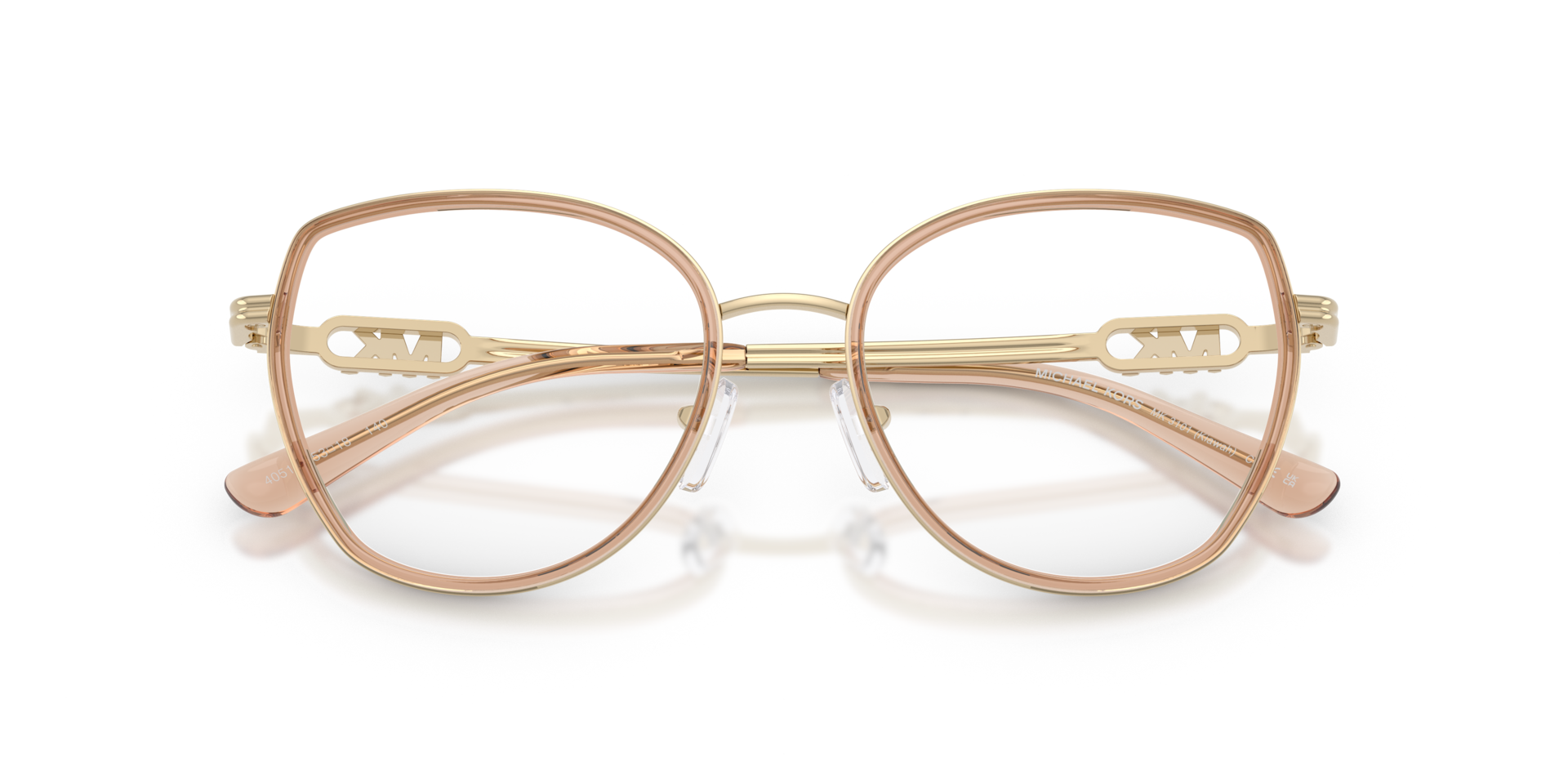 MK3101 Light Brown MetalEyeglass Frames for Glasses Direct, Closed View