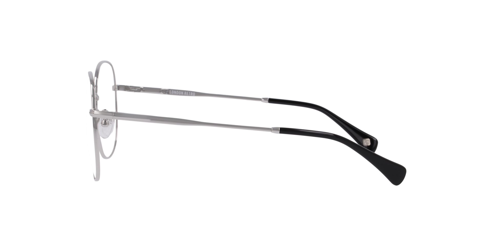 Marylebone Silver MetalEyeglass Frames for Glasses Direct, Side View