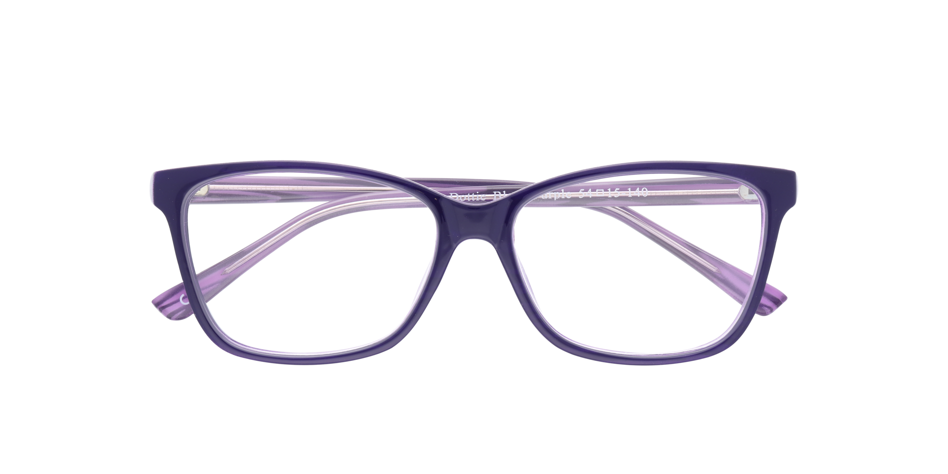 Dottie Black & Purple PlasticEyeglass Frames for Glasses Direct, Closed View