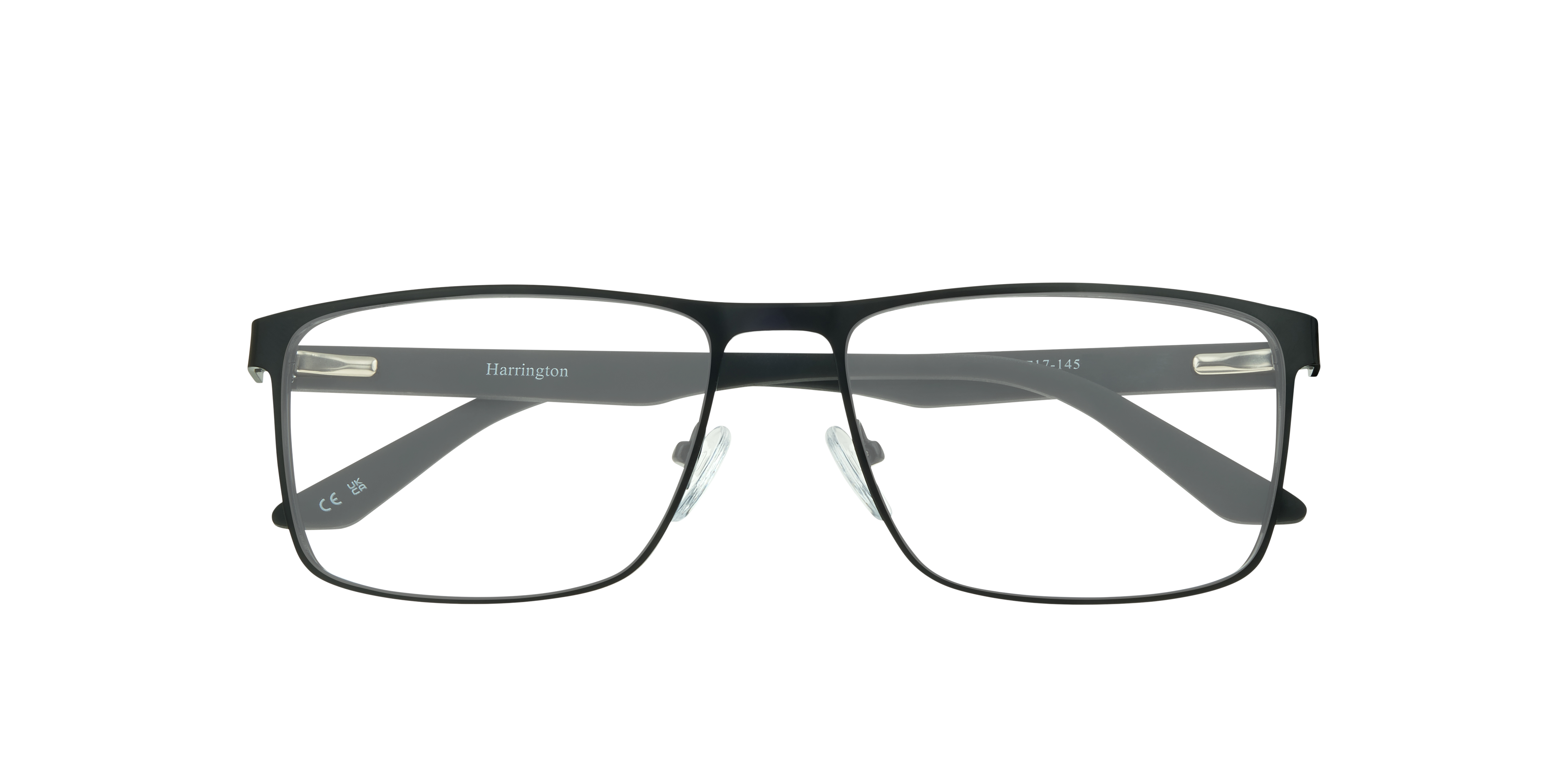 Jimmy Matte Black & Dark Brown MetalEyeglass Frames for Glasses Direct, Closed View