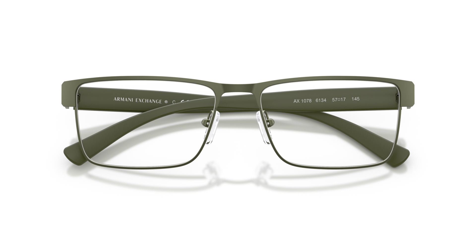 AX1078 Matte Green MetalEyeglass Frames for Glasses Direct, Closed View