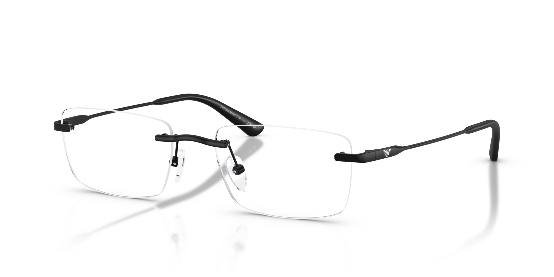 EA1195TD Matte Black TitaniumEyeglass Frames for Glasses Direct, Angle View
