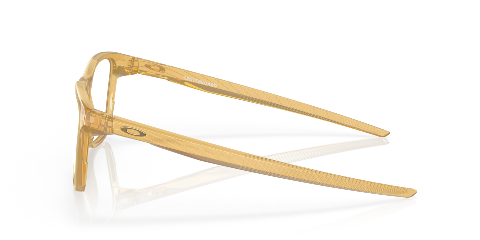 Centerboard Discover Collection Polished Light Curry PlasticEyeglass Frames for Glasses Direct, Side View