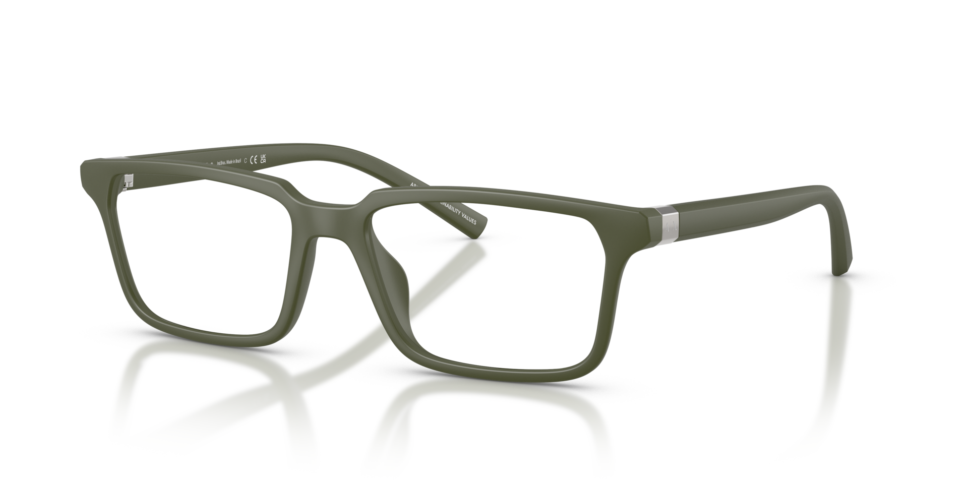 AX3137U Matte Green PlasticEyeglass Frames for Glasses Direct, Angle View
