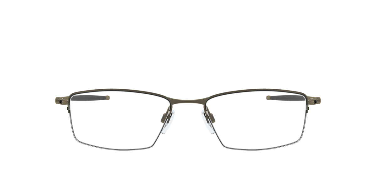 Oakley Men's Pewter Rectangle Titanium Eyeglasses Online - Semi Rim - Lizardâ¢
