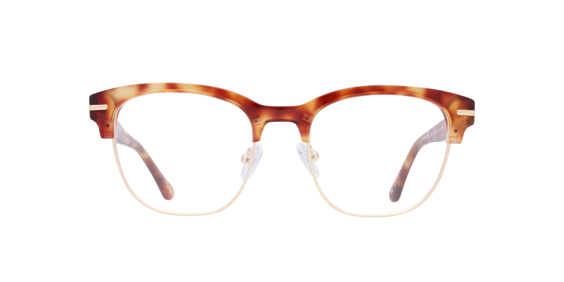 Greenford Honey Havana MetalEyeglass Frames for Glasses Direct, Front View