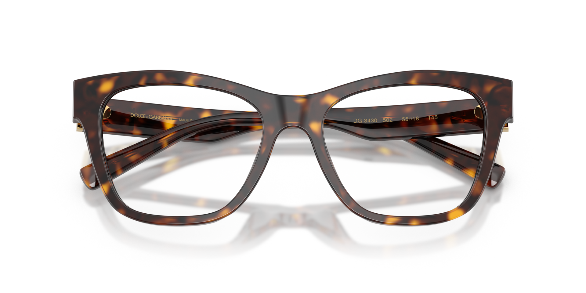 DG3430 Havana AcetateEyeglass Frames for Glasses Direct, Closed View