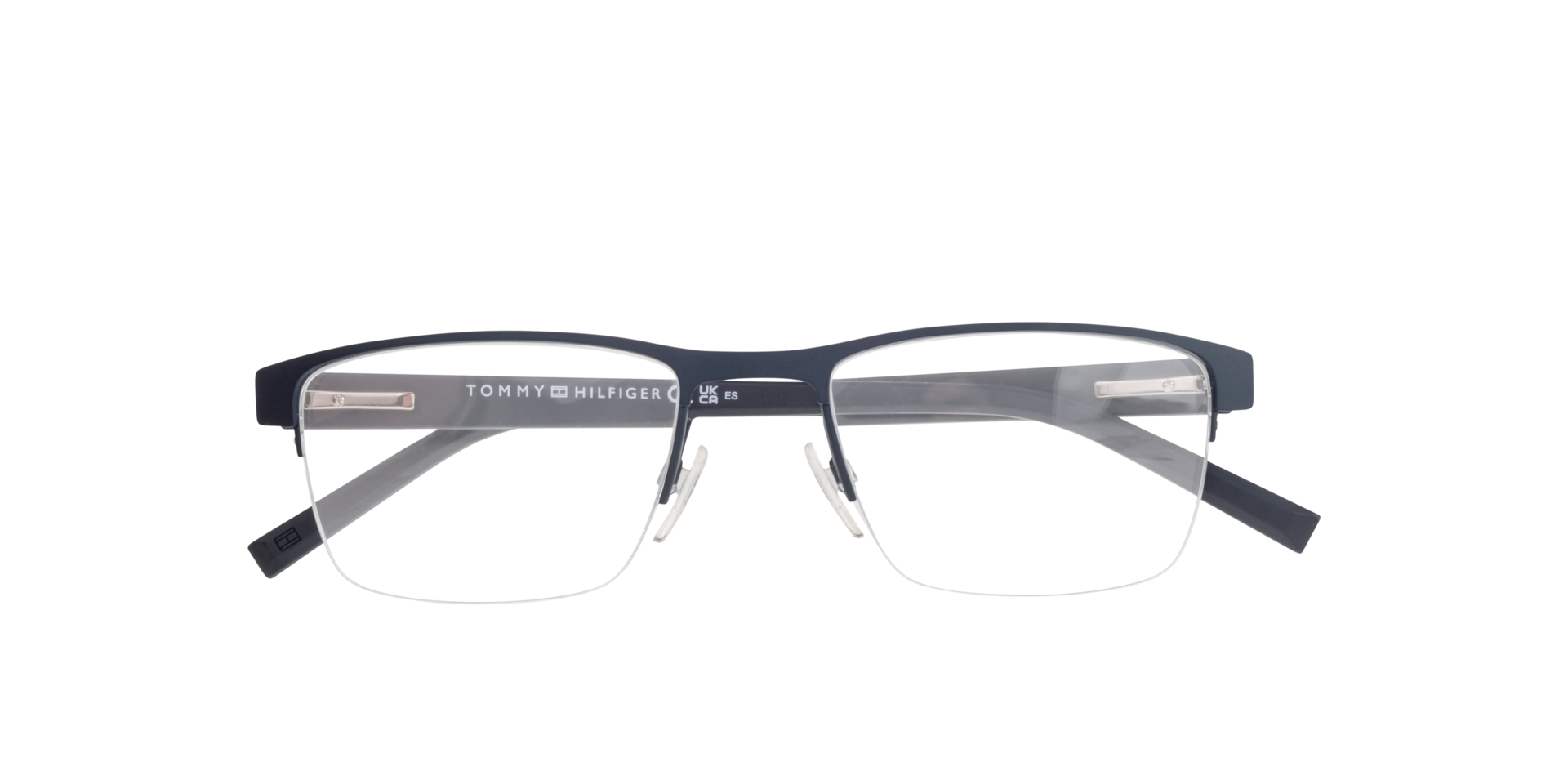 TH 1996 Blue MetalEyeglass Frames for Glasses Direct, Closed View