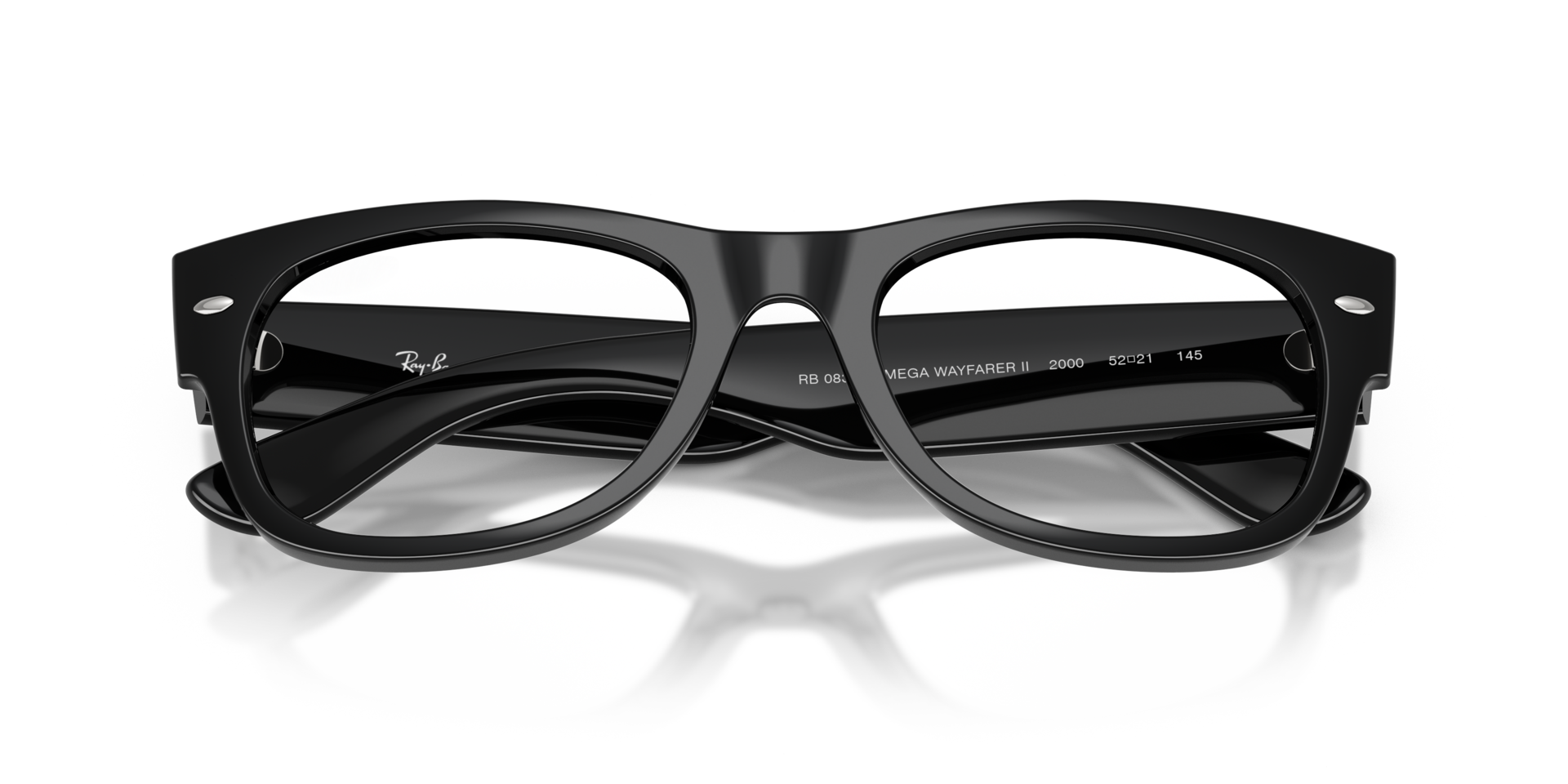 RB0832V Black PlasticEyeglass Frames for Glasses Direct, Closed View