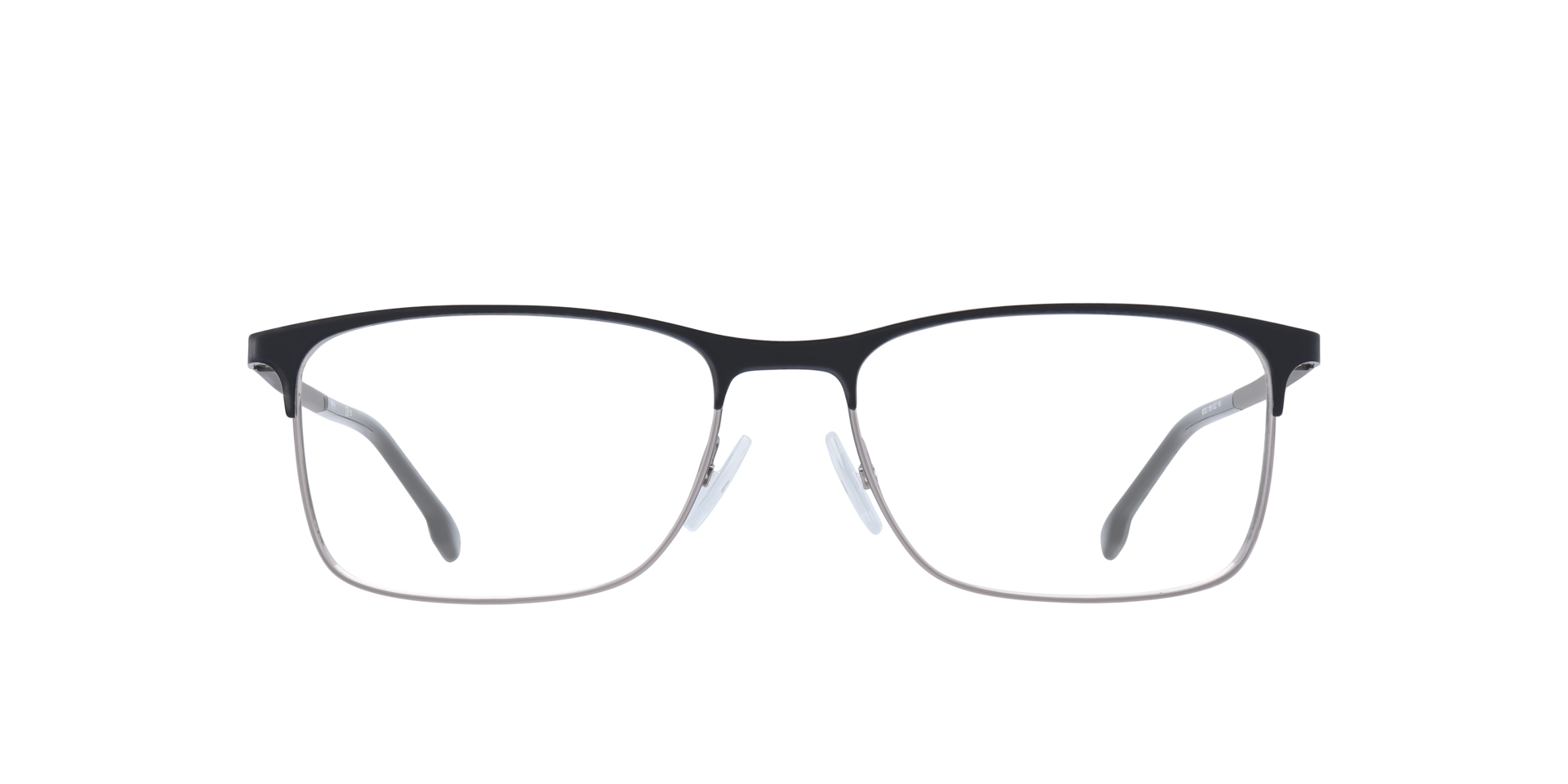 Boss 1186 Black Silver PlasticEyeglass Frames for Glasses Direct, Front View