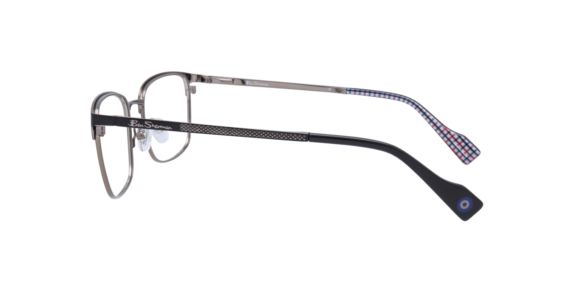 Norton BN Black MetalEyeglass Frames for Glasses Direct, Side View