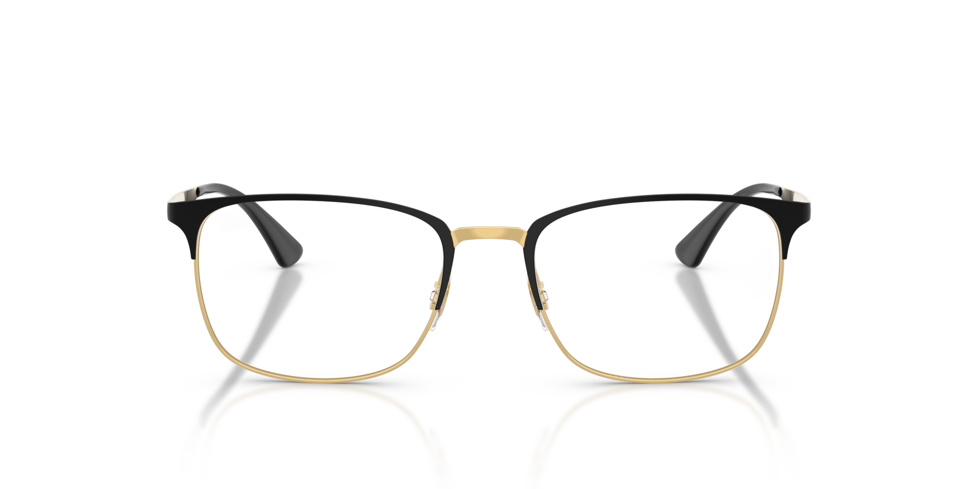 RB6421 Optics Black & Gold MetalEyeglass Frames for Glasses Direct, Front View