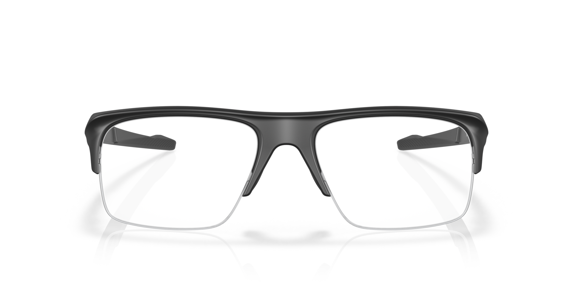 Plazlink Satin Black PlasticSunglass Frames for Glasses Direct, Front View