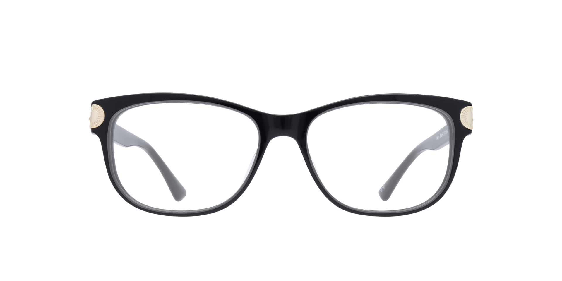 Evelyn Black AcetateEyeglass Frames for Glasses Direct, Front View