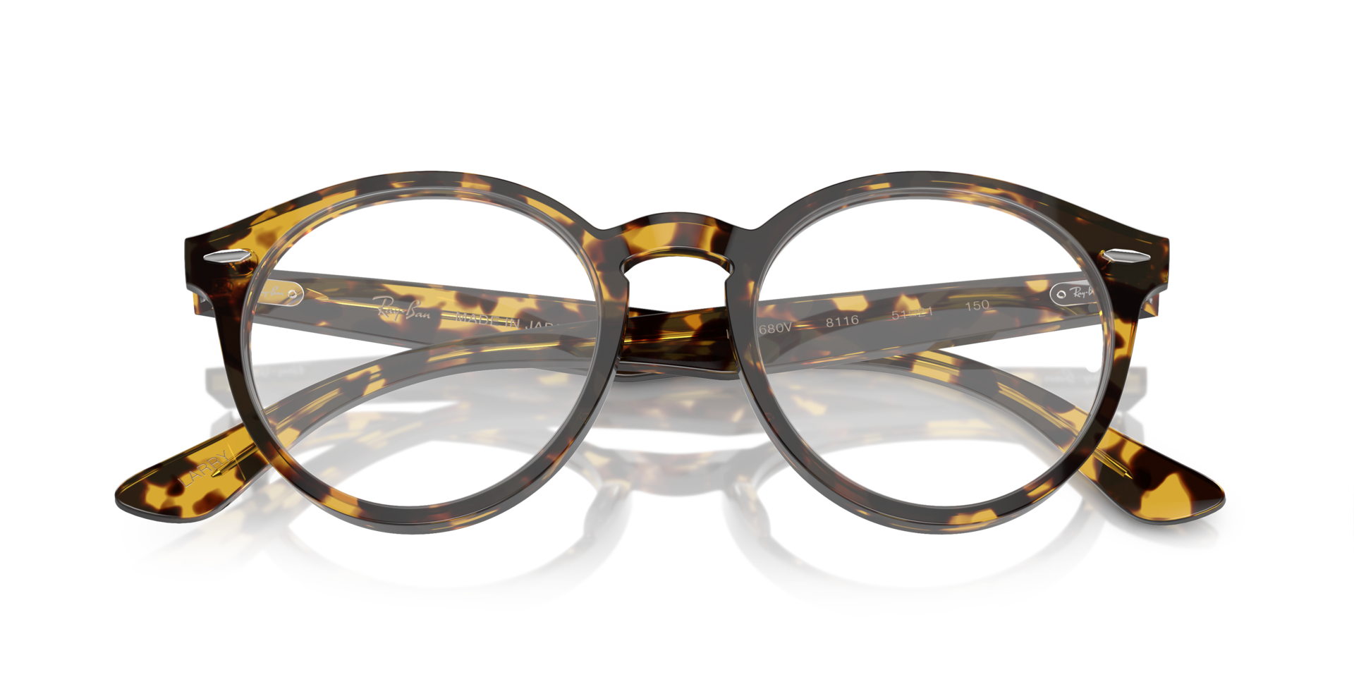 RB7680V Yellow Havana AcetateEyeglass Frames for Glasses Direct, Closed View