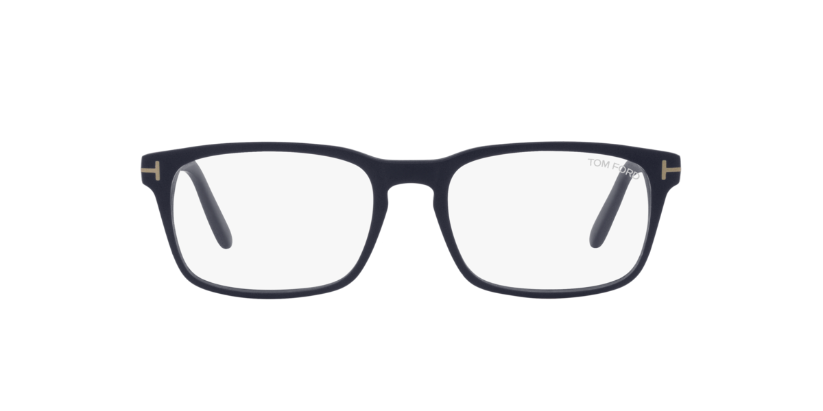 Photos - Glasses & Contact Lenses Tom Ford Blue Matte rectangle Acetate eyeglasses Online - Full Rim - FT5938-B 