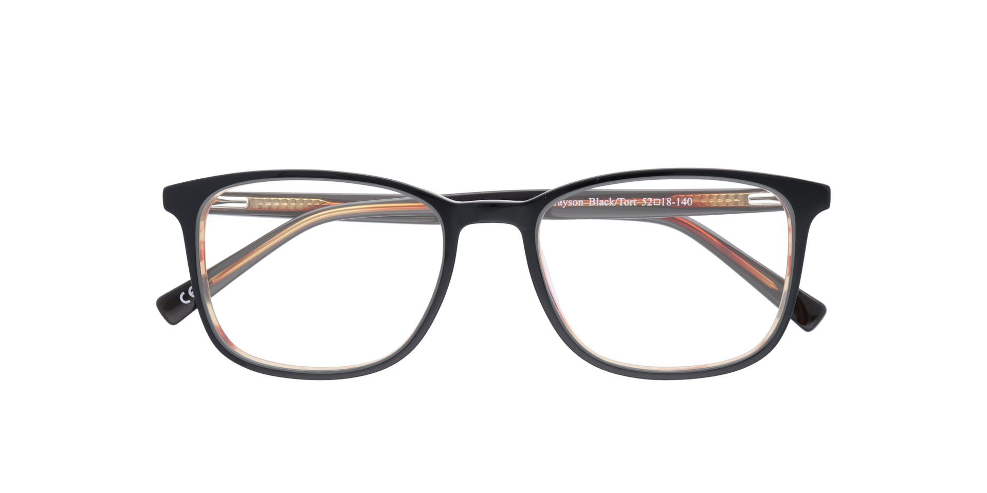 Grayson Black Tortoise AcetateEyeglass Frames for Glasses Direct, Closed View