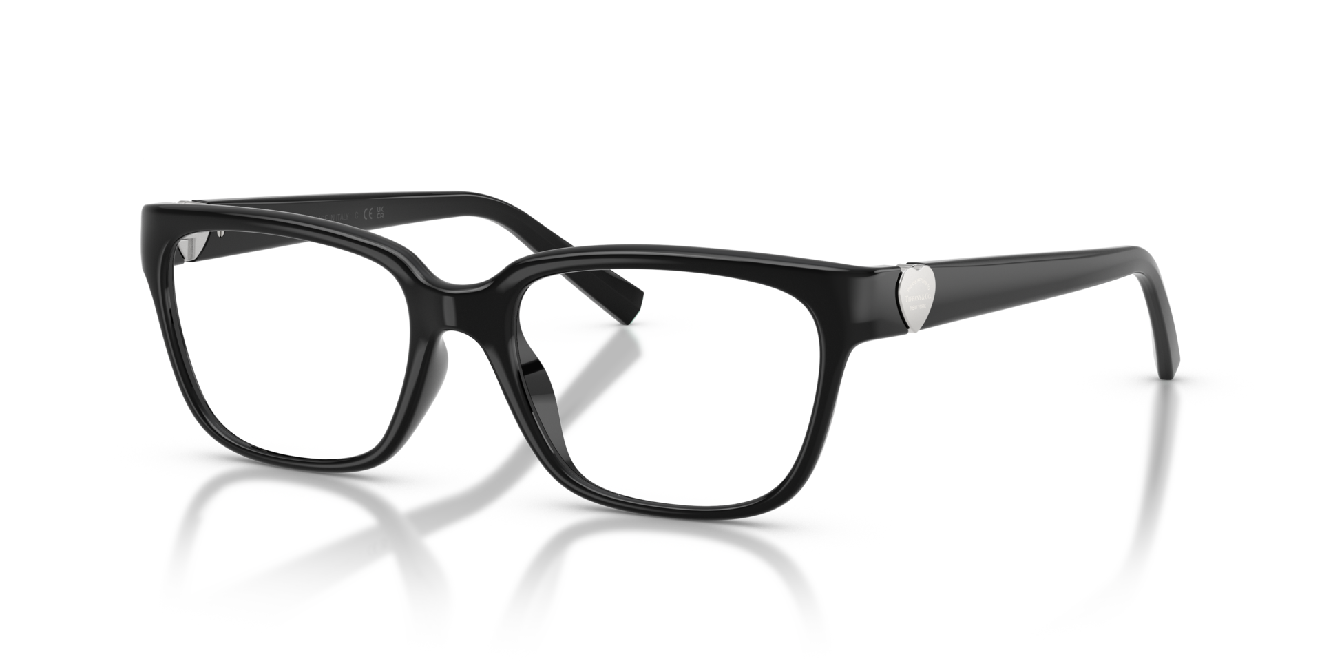 TF2286D Black PlasticEyeglass Frames for Glasses Direct, Angle View