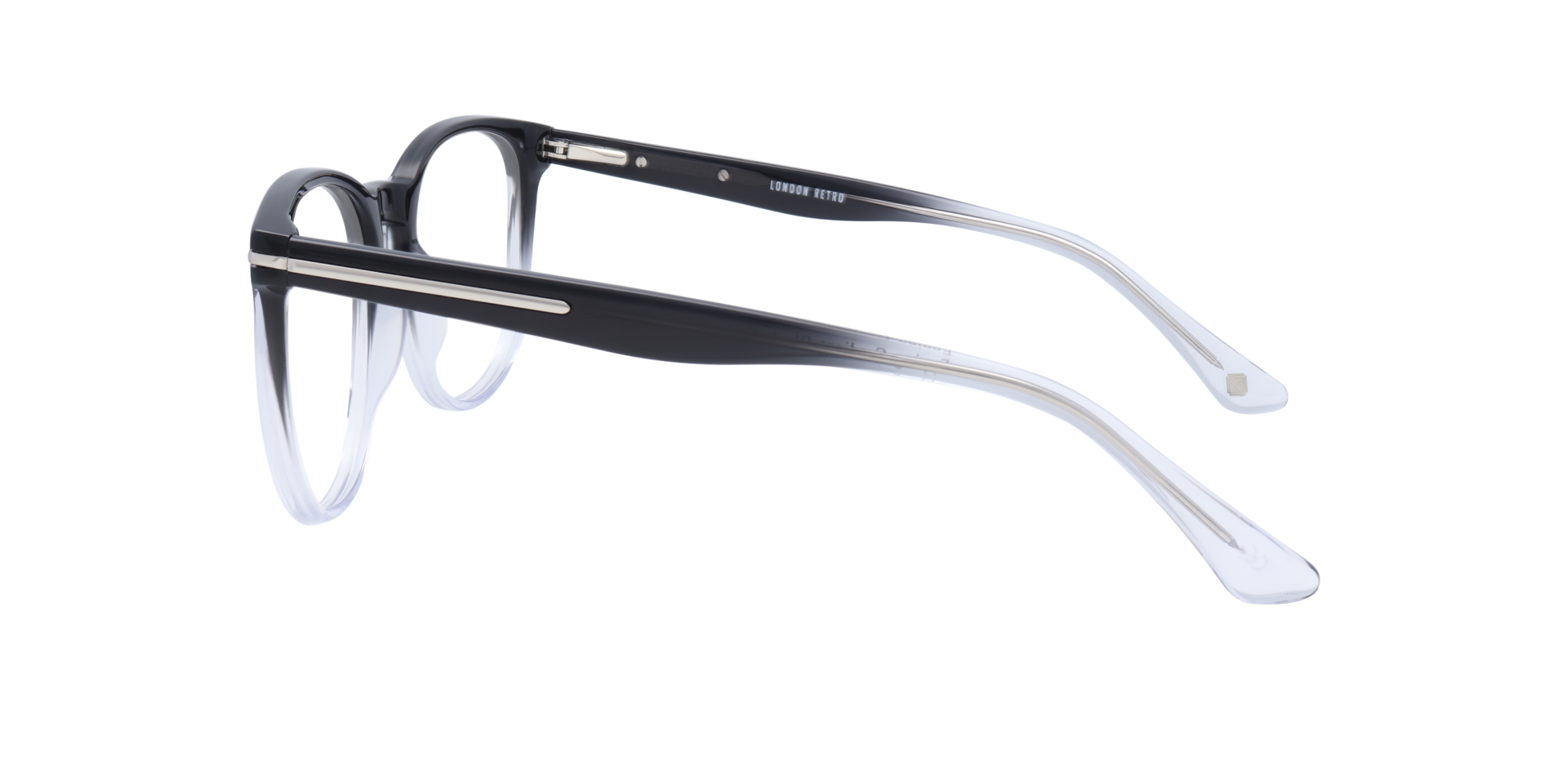 Epping Gradient Black Crystal AcetateEyeglass Frames for Glasses Direct, Side View